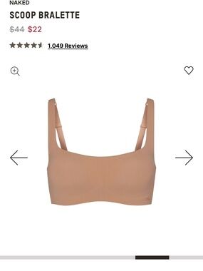 Skims naked scoop bralette , L